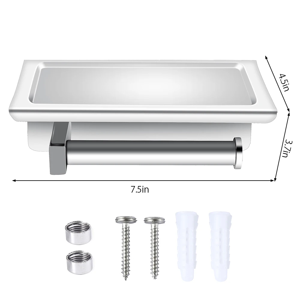 Toilet paper holder tissue box Bathroom Stainless Steel Toilet Roll Holder Wall Mount WC Paper Phone Holder Tissue Boxes Kitchen Paper Towel
