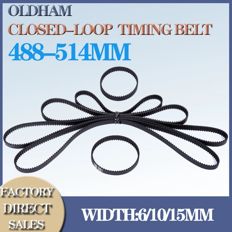 

GT2 Closed Loop Timing Belt Rubber 2GT 6mm 488 490 492 494 496 498 500 502 504 506 508 510 512 514mm Synchronous 3D Printer Part