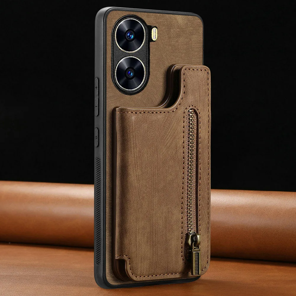 Magnetic Silicone Leather Case With Magsafe Ring Holder And Stand For Poco X7 (Green Onlycase - View #3