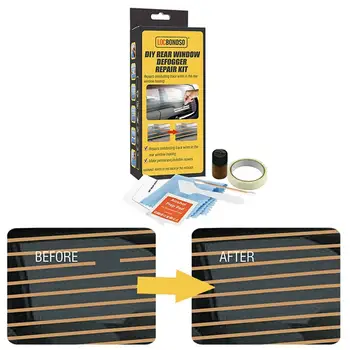 Kit di riparazione per defogger per lunotto posteriore per auto, riparazione rapida fai da te, linee di griglia del riscaldatore per sbrinatore rotto graffiato, accessori per la cura professionale