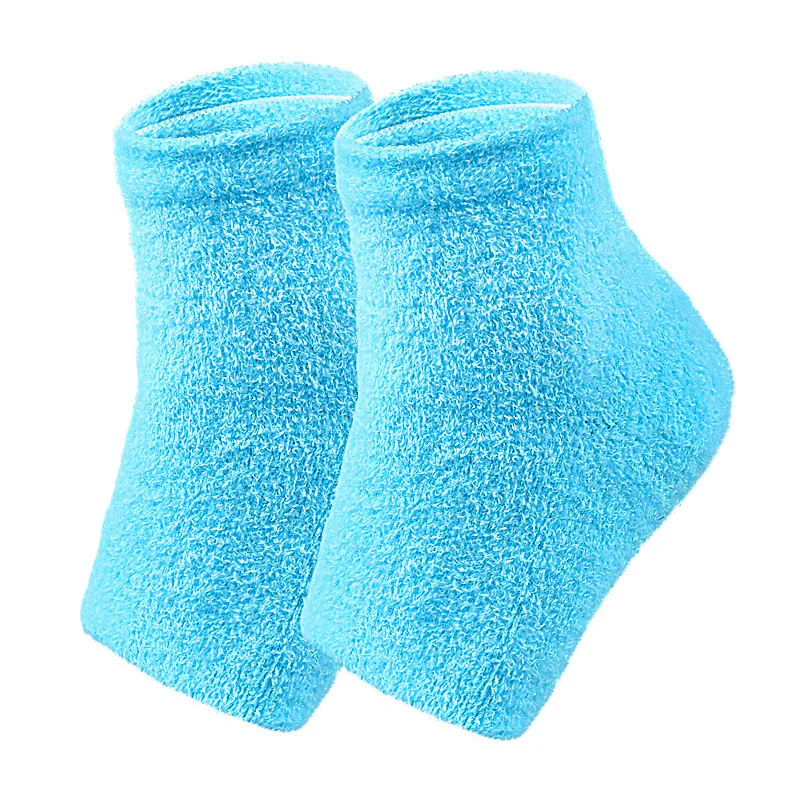 Feather Yarn Gel Heel Socks Foot Gel Foot Socks Anti Cracking Protection Massage Moisturizing Half FootSocks