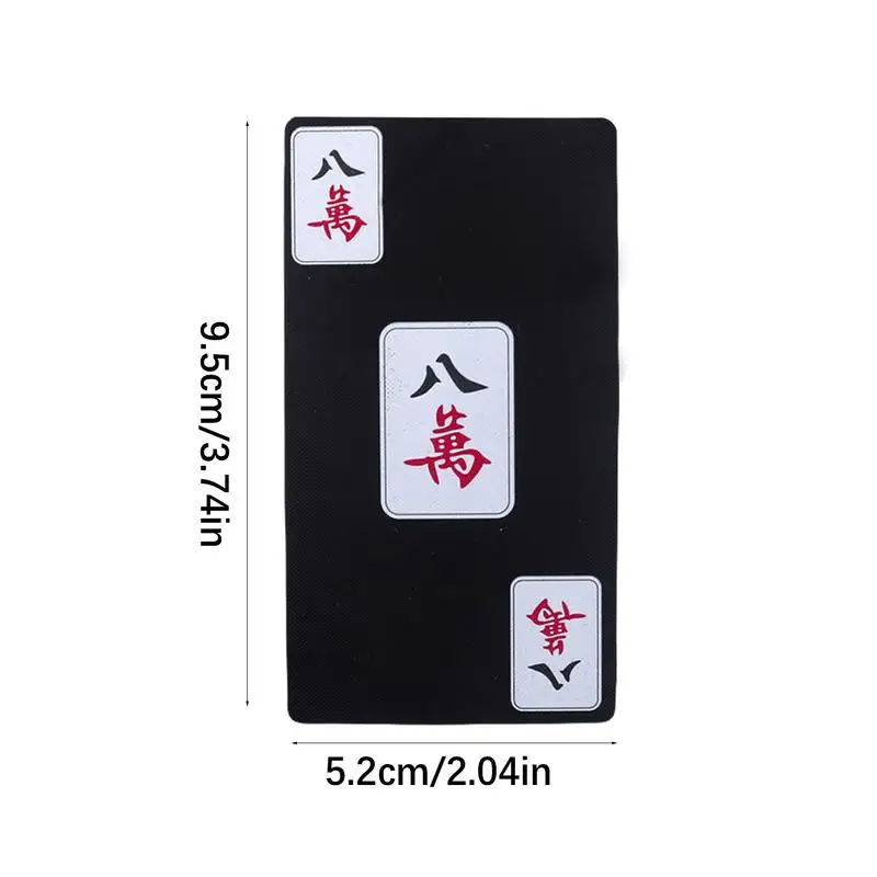 Mahjong Game Deck PVC Portable Playing Deck In Mahjong Theme Interactive Board Games AdultsCards Fun For Class