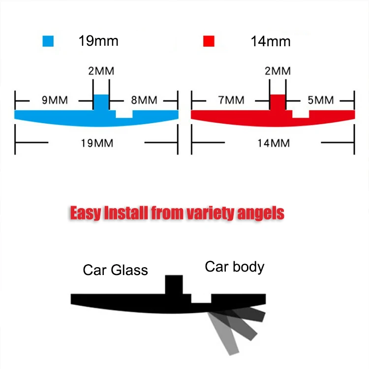Car Rubber Seals Edge Sealing Strips Auto Roof Windshield Window Seals Protector Seal Strip for Auto