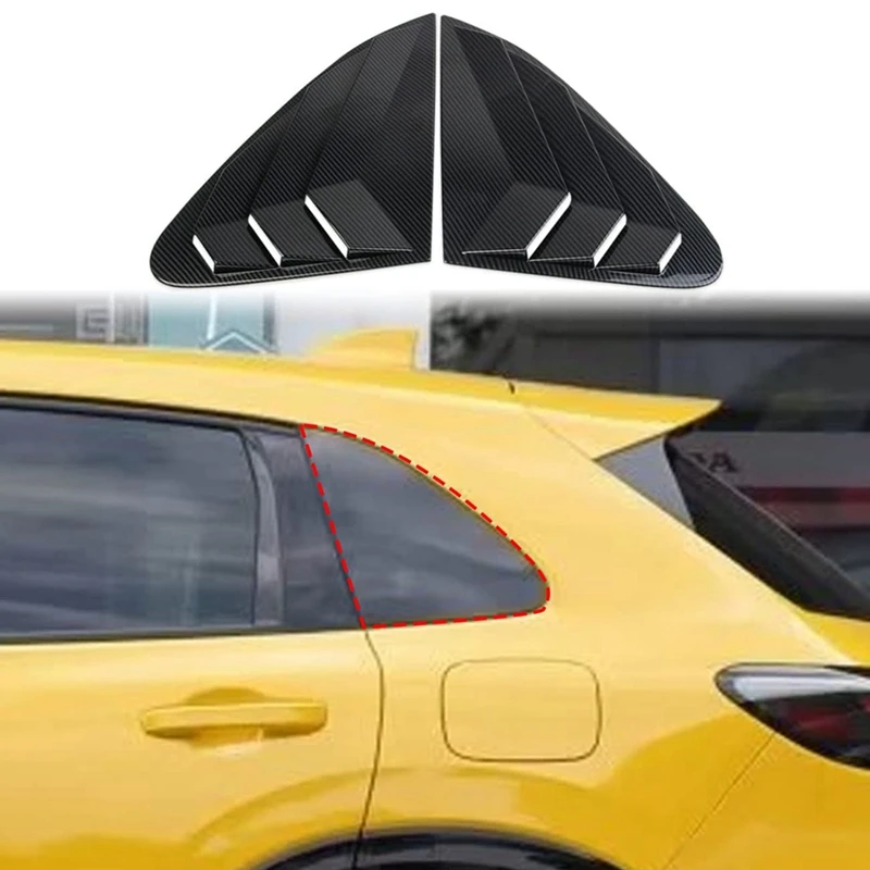 

Side Window Louvers Air Vent Shades Cover Blinds For Honda HRV 2023 North American Edition - ABS Carbon Fiber