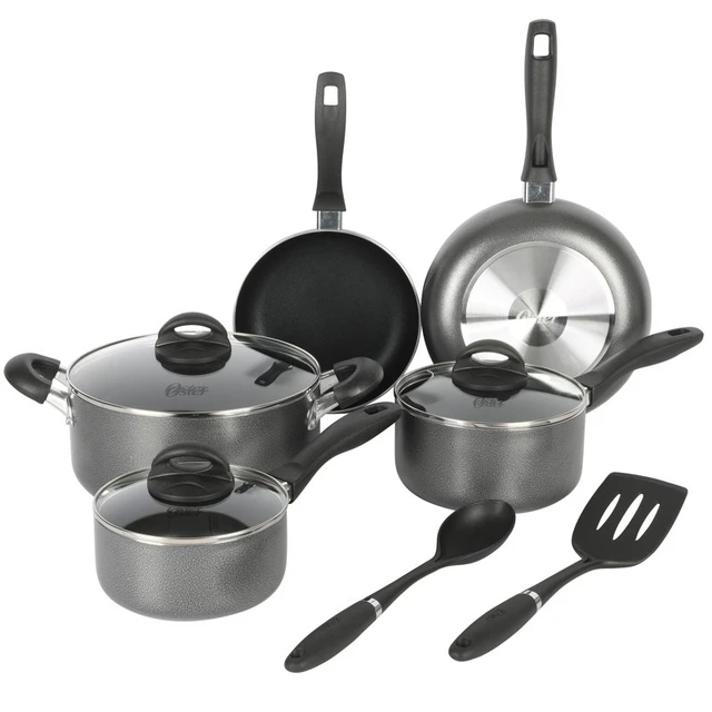 Legend Cookware 10 PC Nonstick Cookware Set Black