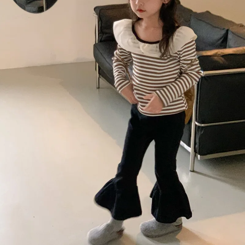 Black Bell Bottom Pants for Girls