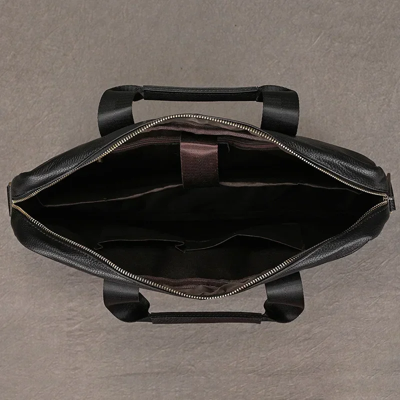 Genuine Leather Business Laptop Bag for Men