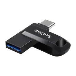 SanDisk Black Dual USB 3.2 Flash Drive with Type - C and Type - A Connectors - High - Capacity Storage Pen Drive - 64 GB (USB 3.2 Dual Disk)