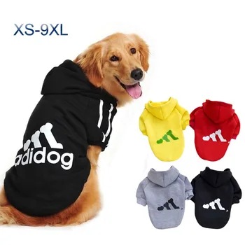 Adidog-강아지 후디 스웨터 작은 개를 위한 봄 개 옷, 치와와 강아지 코트 프랑스 불독 래브라도 의상
