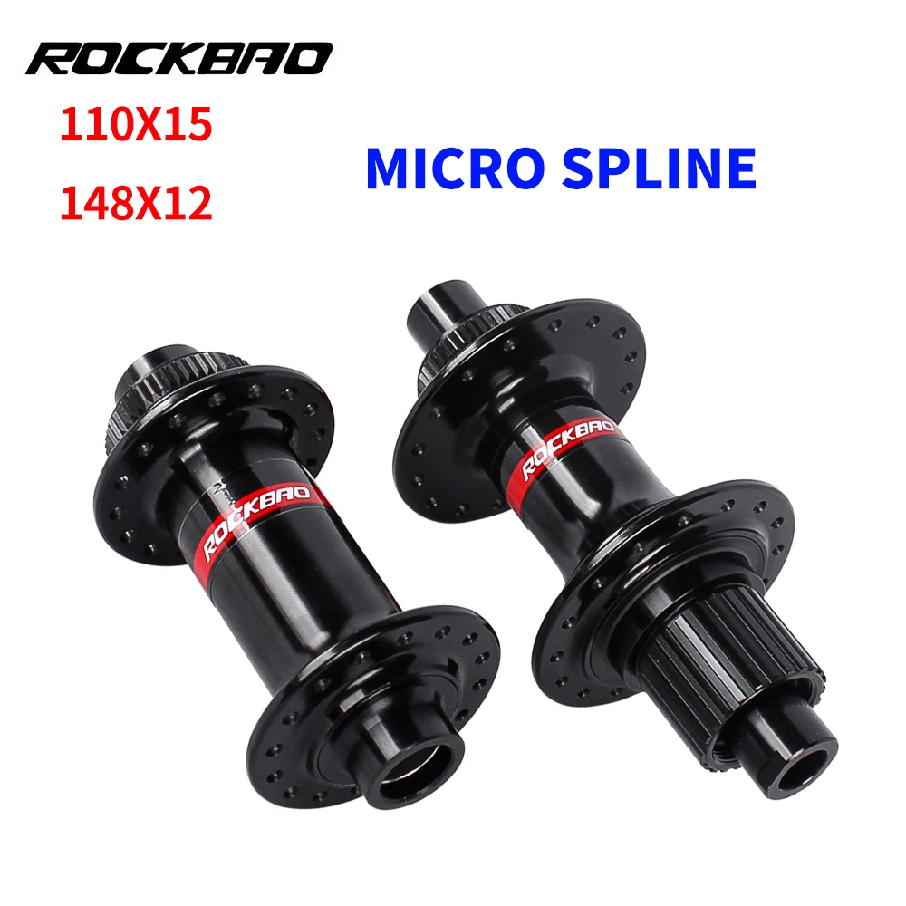 ROCKBAO Mountain Bicycle Hub, Central Lock, Aluminum Alloy Cassette, MTB Bike Hubs, TA 110x148 HG 7-11S /MS 12S, 32Holes