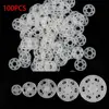 100Pcs Transparent  ABS Plastic Invisible Snap Fasteners Press Button DIY Handmade Crafts  Round Flatback Stud Sewing Accessory 1