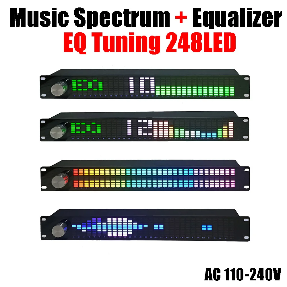 1.5U hudba spektrum digitální ekvalizér EQ balancer displej podávacího audio LED přesný indikátor melodie rytmus lehký + daleký ovládání