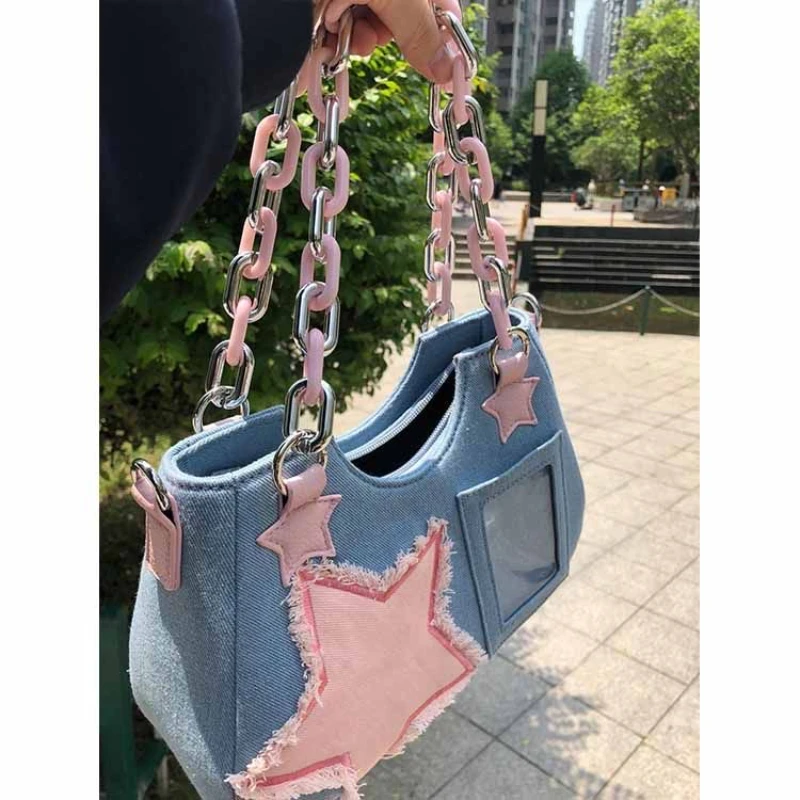 Bolso tote grande La Medusa de denim