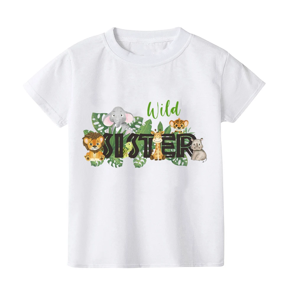 Wild Family Matching Family Shirts Wild One Baby Birthday Shirt Dad Mom Shirt Brother Sister Tshirt Summer Family Look Tee Gift 5