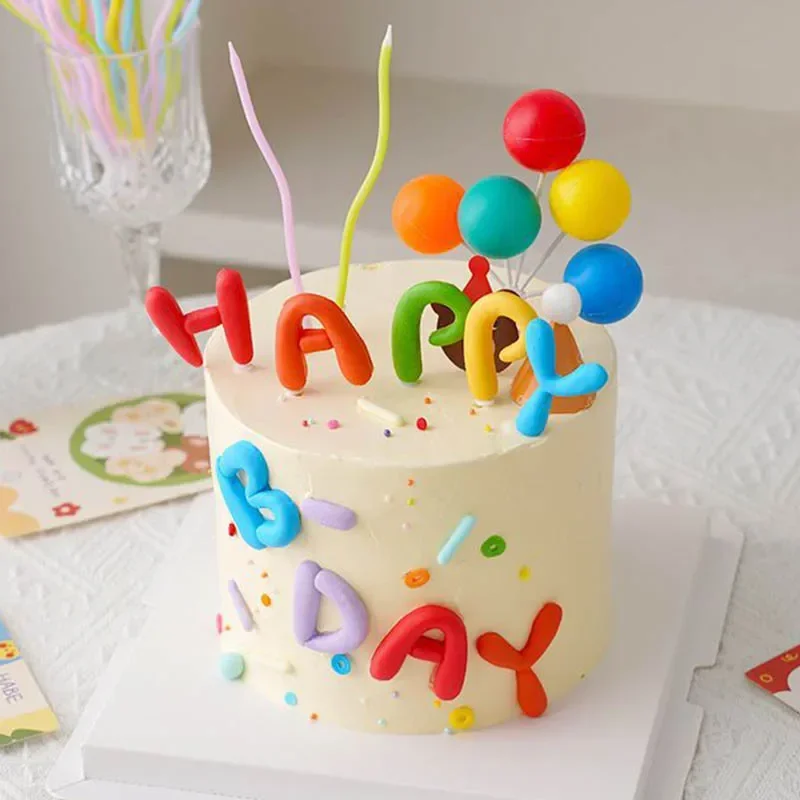 1 set alles Gute zum Geburtstag Kuchen Topper bunte Buchstaben einfügen für Cupcake Dessert Dekoration Kinder Geburtstags feier Dekor Backwerk zeuge