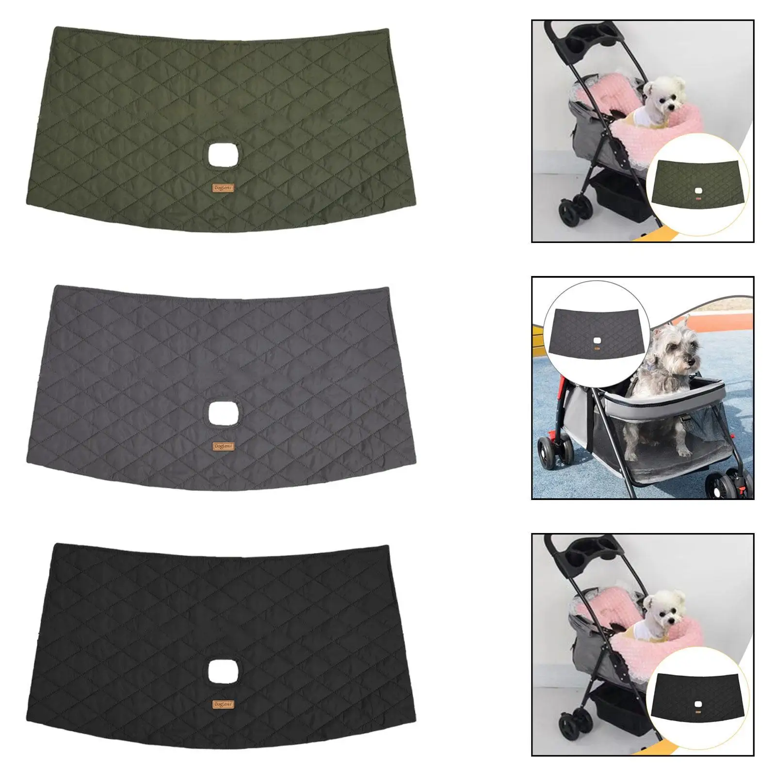 Comfortable Water Resistant Pet Strollers Edge Cover Soft Cotton Pad Dog Stroller Guard for Pet Travel Walking