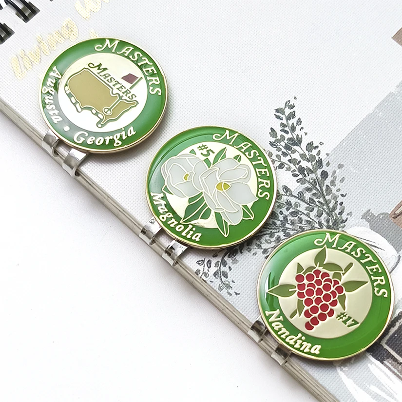 Golf Ball Mark with Magnetic Golf Hat Clip Marker US Map White Flower Marker Training Aids