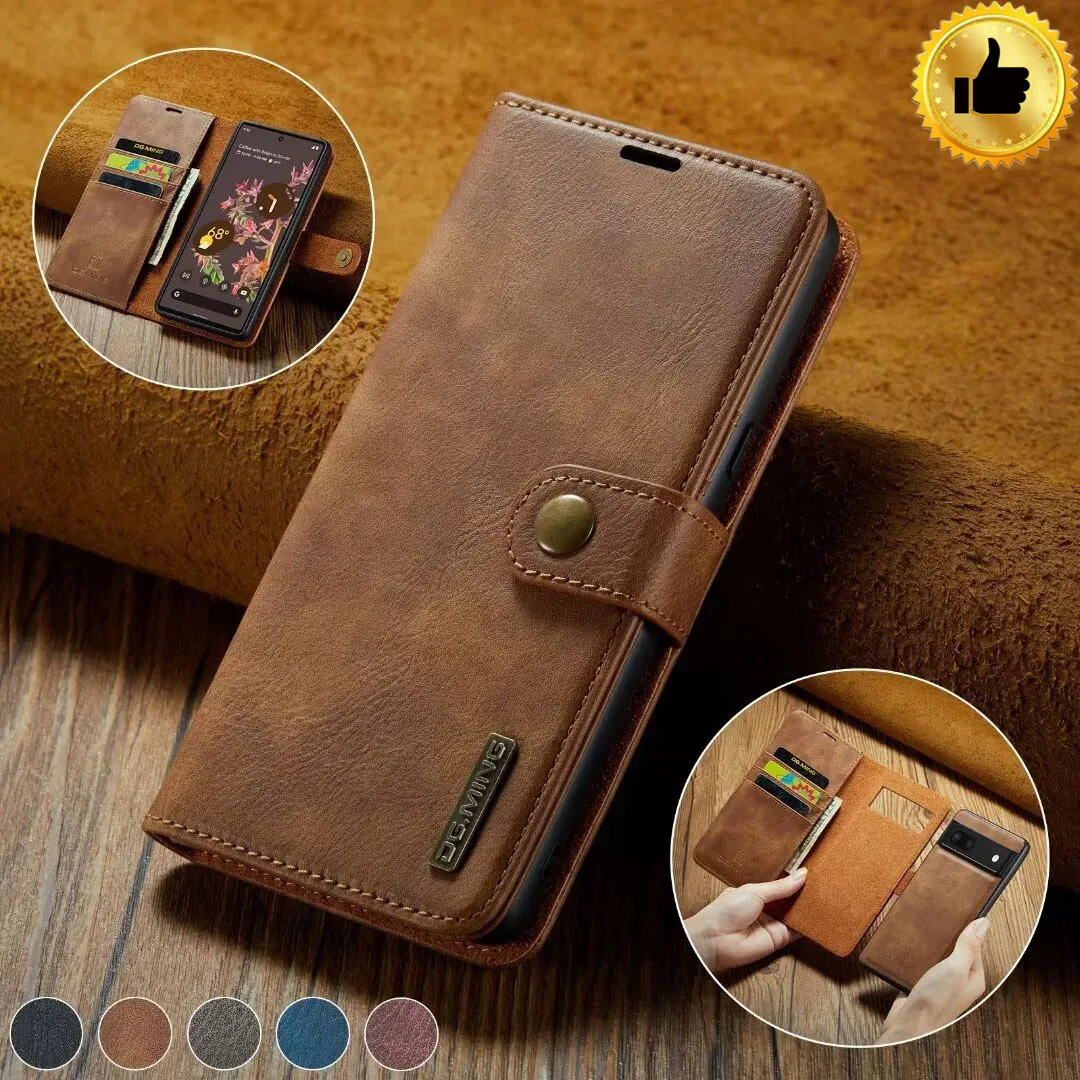 Detachable Magnetic Leather Case for Google Pixel 7 8 Pro Removable Wallet Card Flip Phone Cover Pixel 7A 6A 5A 6 6 Pro