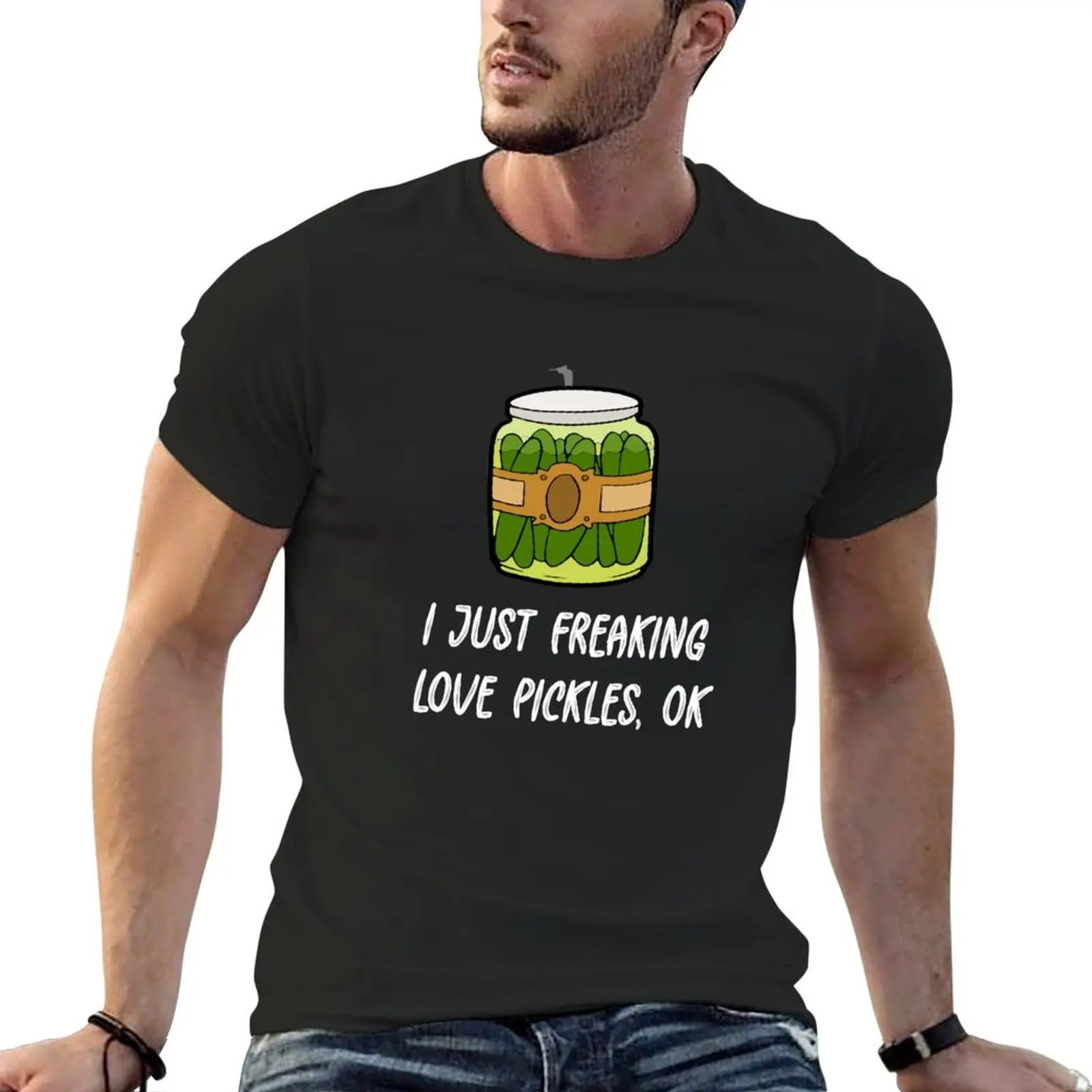 

Fun Pickle I Just Freaking Love Pickles Animal Lover Funny Pickle Gifts T-Shirt boys whites cute tops t shirts for men cotton