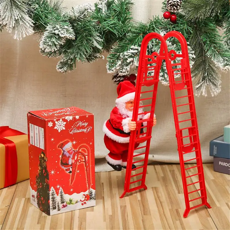 thumbnail image 1 of Santa Claus Climbing On Rope Ladder 2024 New Year Xmas Decor Gifts Christmas Home Pendant Xmas Trees Pendant Hanging Ornament, 1 of 5