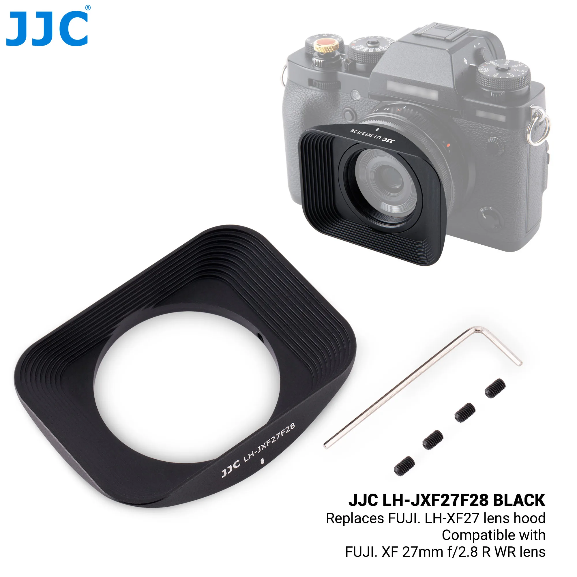 Doorzichtig natuurpark Kakadu JJC Metal Lens Hood Square Shade Compatible with Fujifilm XF 27mm f/2.8 R  WR Lens for Fujifilm XT3 XT2 XT1 XT30 XT20 X20 XE4 XE3