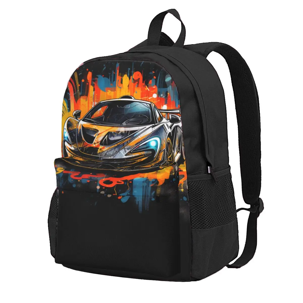 

Мощный спортивный рюкзак с машинками, Мультяшные граффити, повседневные Рюкзаки, мужские дизайнерские дышащие школьные сумки, эстетический рюкзак