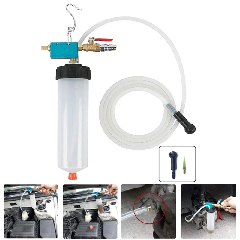 Brake Fluid Bleeder New Auto Car Brake Fluid Oil Change Replacement Tool Brake Fluid Drained Bleeder Pneumatic Vacuum Bleeder Extractor Size A / B