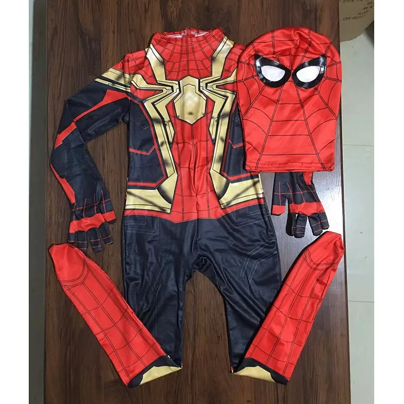 Superhero Spiderman Costume Spandex Jumpsuit Halloween Cosplay Costumes  Kids/adults
