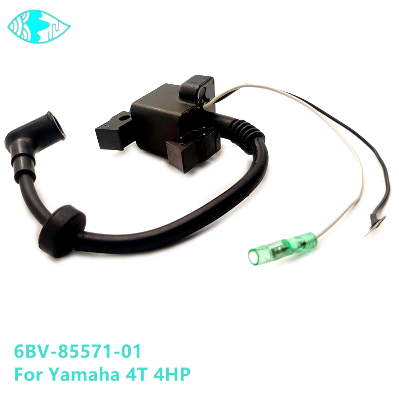 For Yamaha 4T 4HP 6BV-85571-01 6BV855710100 Boat Engine Aftermarket Parts 6BV-85571 6BV-85571-01 Ignition Coil With CDI Unit