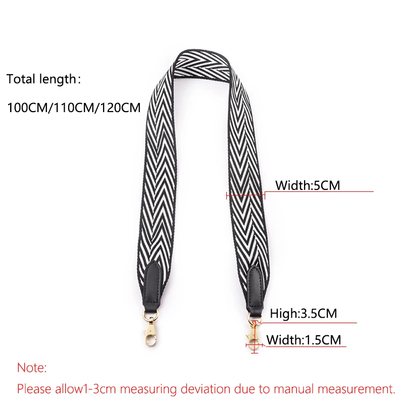 TINBERON Webbing 5CM Bag Strap Canvas Woman Wide Shoulder Strap Diagonal Stripes Shoulder Bag Strap Apply Bucket Bag Accessories