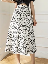 

Women's Summer Skirts 2022 New Vintage Floral Print A-Line High Waist Casual Midi Saya Female Fashion Elegant Clothes Slim Jupe