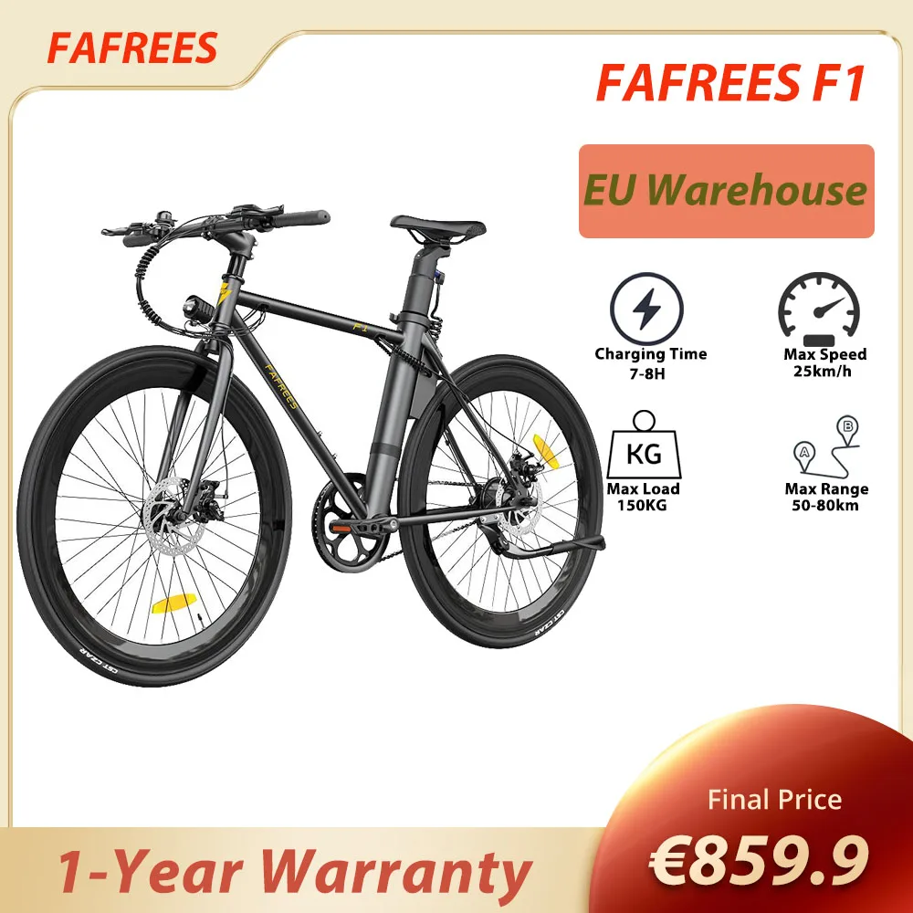 [2022 Nuovo] Fafrees F1 Bici Elettrica 250W Motore Brushless 25 Km/H Velocità Massima 9Ah Batteria 80Km Gamma Massima Display A Led