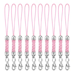 10-Pack Keychain Rope with Lobster Clasp - 10PCS (02-pink)