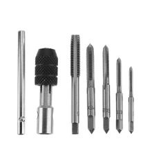 

High Quality 6pcs T-type Wrench Drill Set Hand Tapping Tools Machine Screw Thread Tap Twist Bit M3/M4/M5/M6/M8 Tap Set DIY Tools