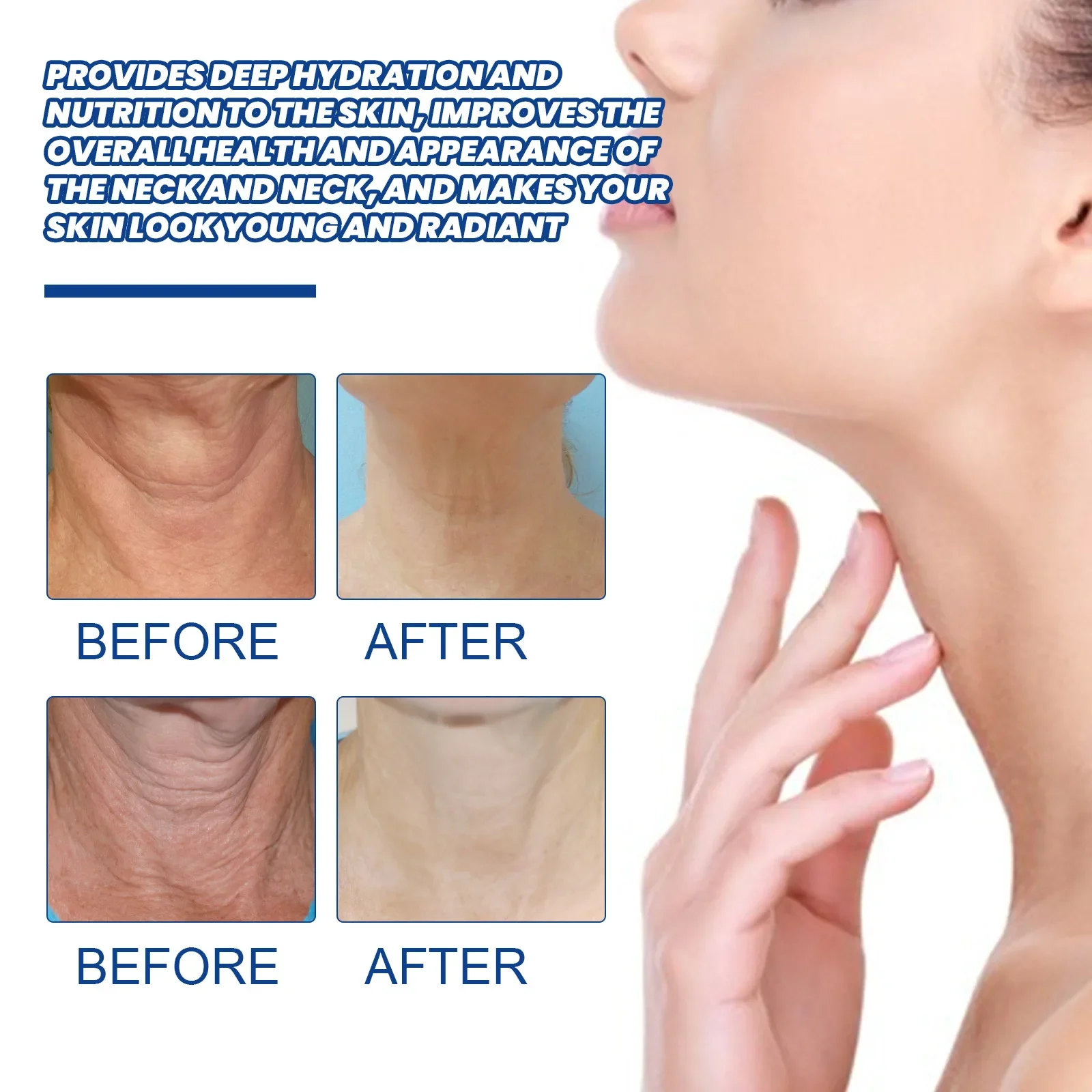 Neck Cream Collagen Neck Cream Anti-aging Whitening Moisturizing Tightening Lifting for Neck Double Chin Reducer Fine Lines Skin Care