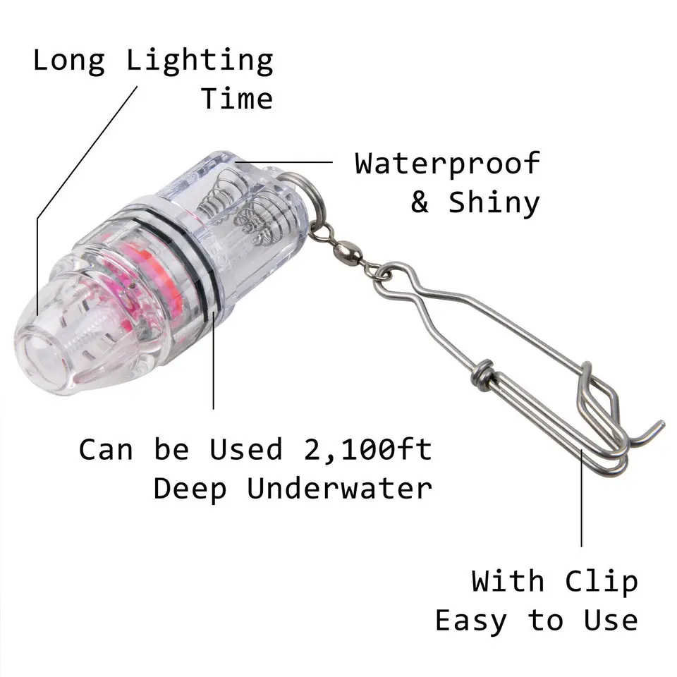 Lampe De Pêche LED étanche - Double Mode Fixe/clignotant Pour Pêche En Mer Profonde - Compacte Et Portable