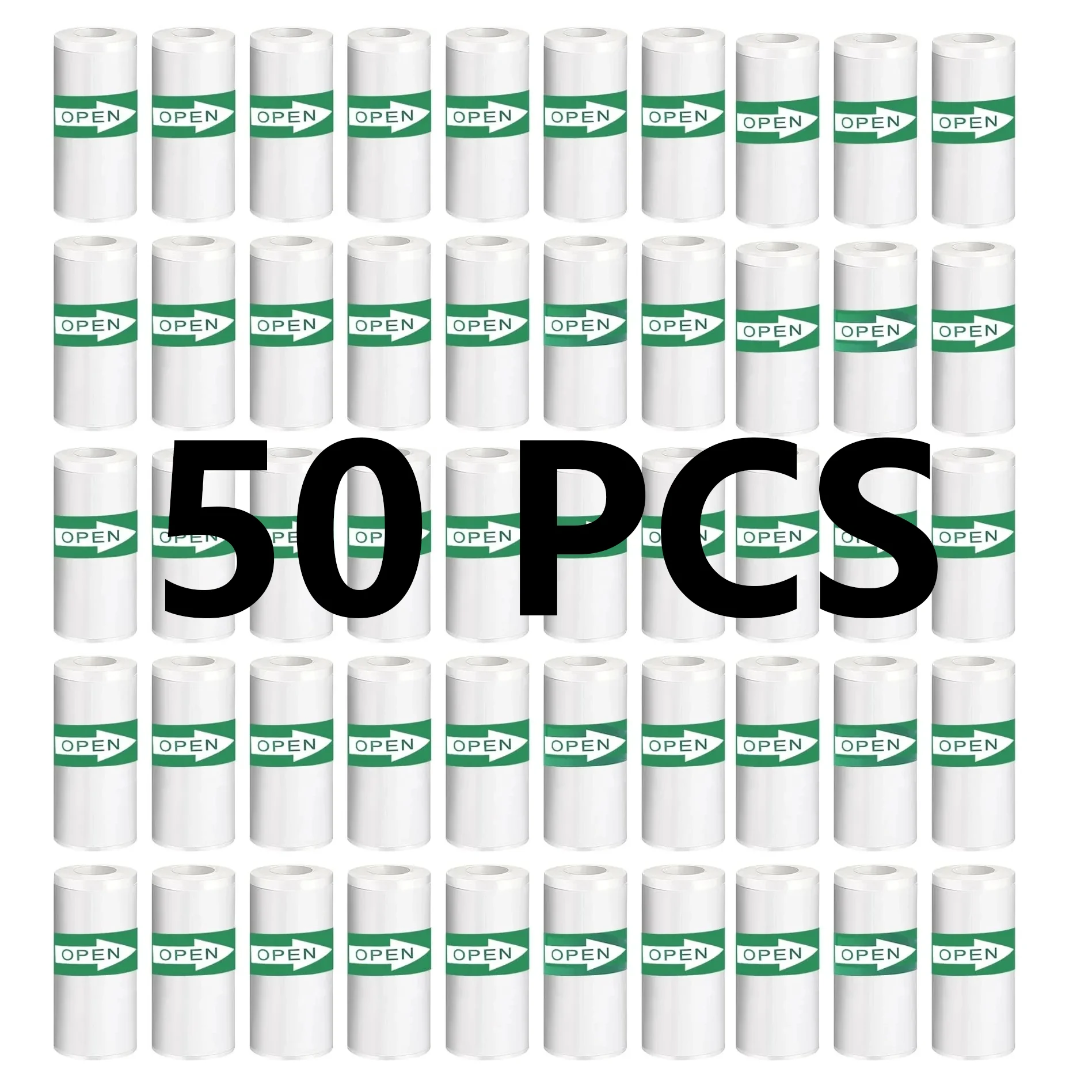 

50PCS Mini Printer Paper Thermal Sticker Paper Self-adhesive Printer Paper Photo Printer Labels For Photos Notes 5.7 x 2.5cm