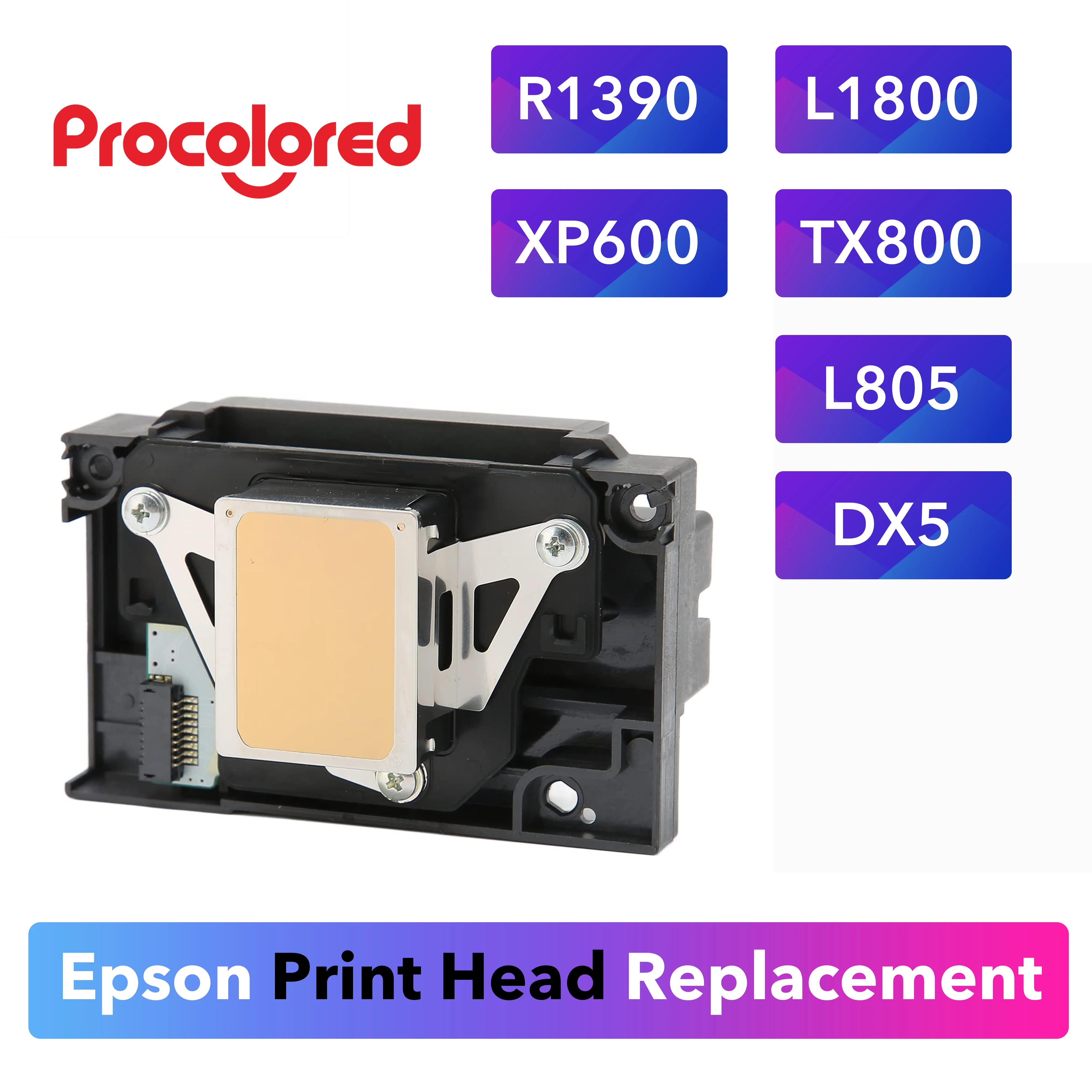 

Procolored Original New EPSON Print Head Printhead For R1390 L1800 TX800 XP600 DX5 L805 L800 R330