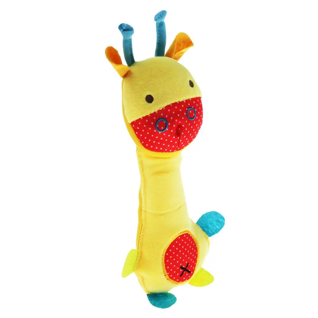 

Infant Stuffed Animal Baby Hand Rattle BB Soft Plush Toy Doll