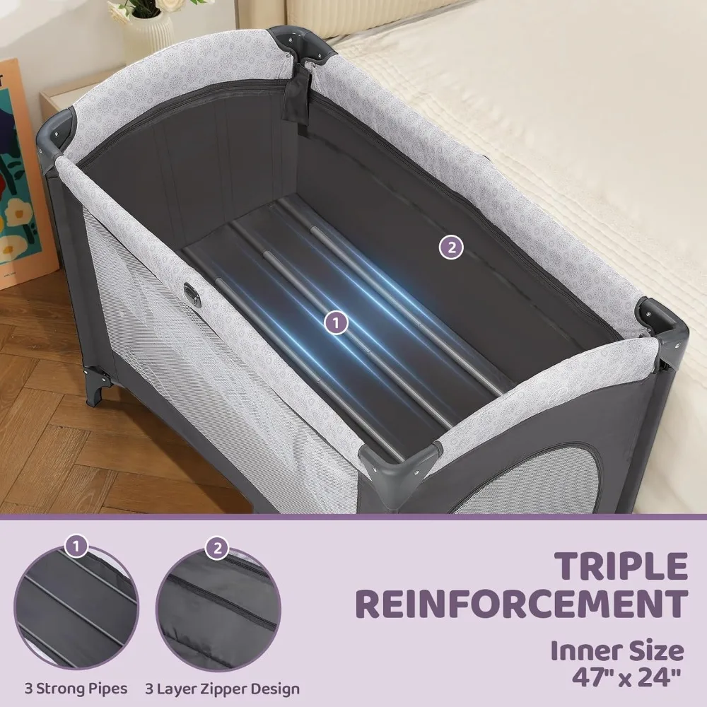 3-in-1 Baby Bassinet with Mattress 3
