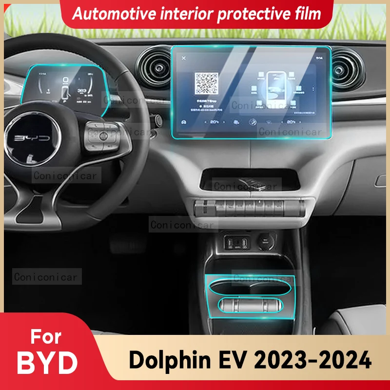 

TPU Car Gearbox Dashboard Panel Gps Navigation Screen Anti-scratch Protective Film Sticker For BYD Dolphin EV Electric 2023 2024