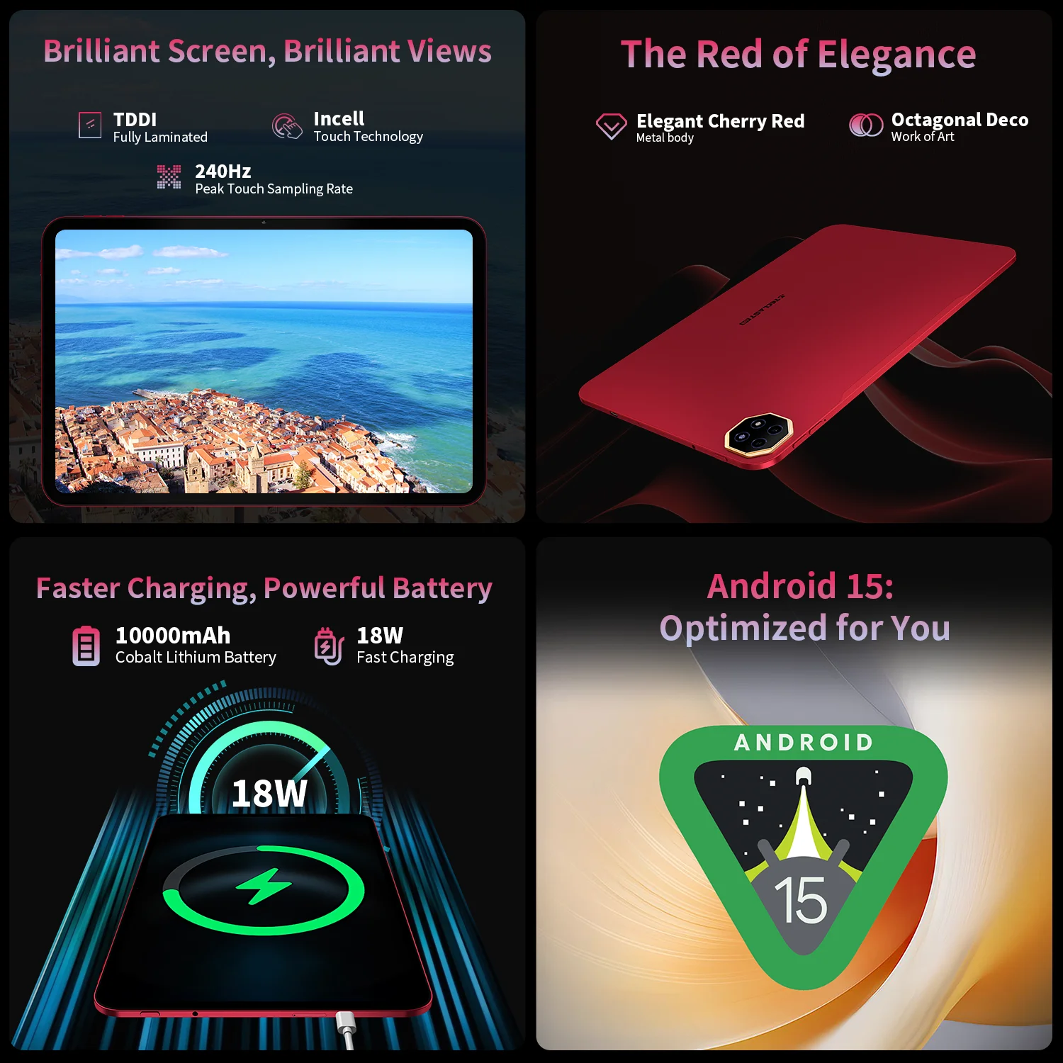 New】2025 Teclast T65 Plus 13.4 Inch Android 15 Tablet 8 Cores