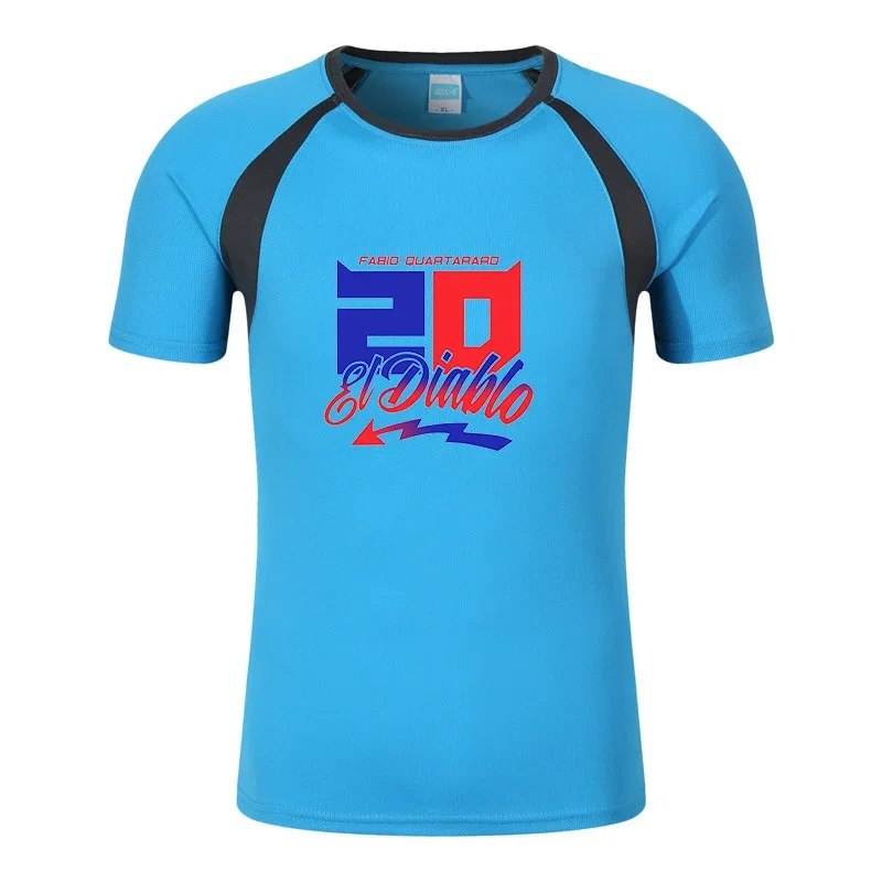 Fabio Quartararo Moto Rider Racing Uomo Stampa Casual Sport A Maniche Corte Stile Estivo Confortevole Maglietta Traspirante