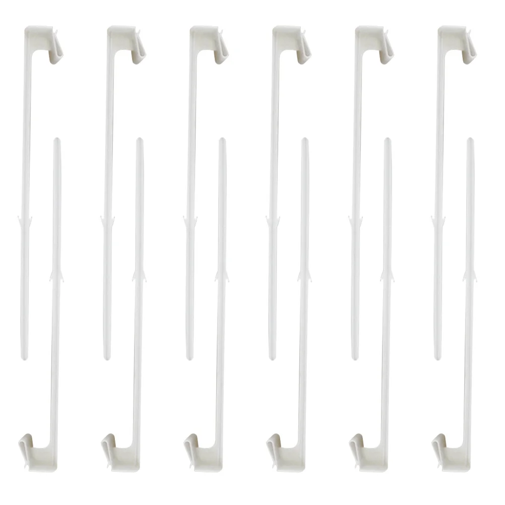 

12Pcs Portable Car Window Flagpoles Vehicle Flag Clips Nation Flag Support Without Flag