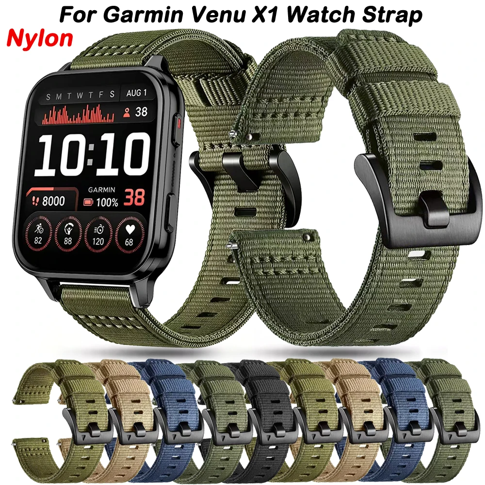 Nylon Sport Watch Band Replacement - 24mm Wristband Bracelet