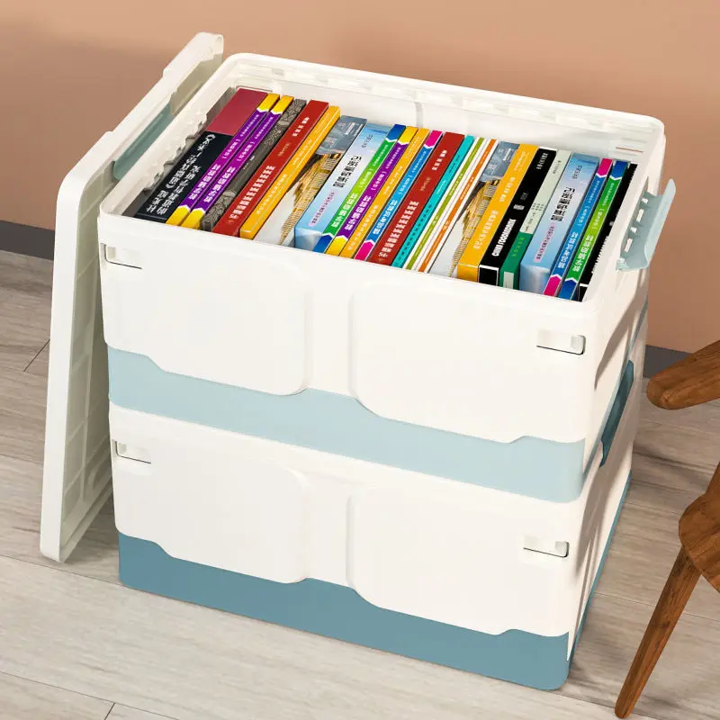 

Upscale Folding Box Storage Organizer Folding Box Wardrobe Organizer for Clothes Storage Boxes Book Container School Organizer