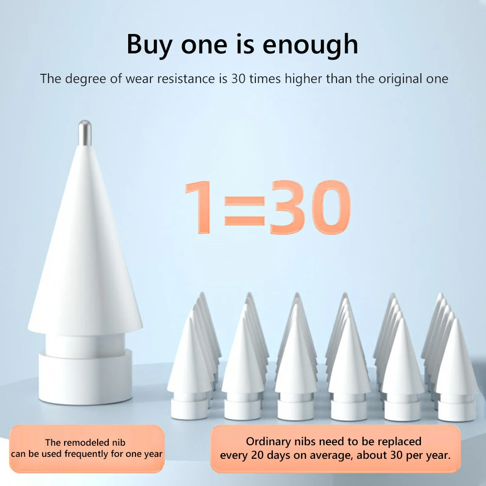 Pencil Tips For Apple Pencil 1st 2nd Generation Double Layer For Apple Pencil Nib peilinc pencil tip, Spare Replacement Tip