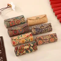 Portable With Mirror Lipstick Case Floral Mini Lipstick Box Chinese Style Cosmetic Case 1