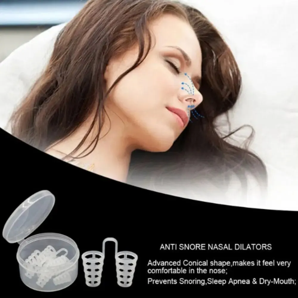 Stop Snoring Mini Silicone Device Breathing Protection Tool Hollowed Out Enlarged Nostril Anti Snoring Nasal Congestion