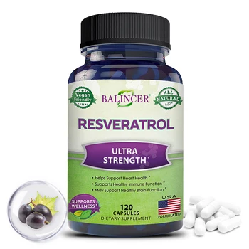 Balincer Resveratrol Capsules Support Cardiovascular Health, Antioxidants, Improve Immunity, and Promote Smooth Skin 1